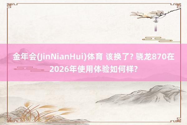 金年会(JinNianHui)体育 该换了? 骁龙870在2026年使用体验如何样?