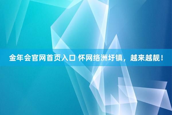 金年会官网首页入口 怀网络洲圩镇，越来越靓！