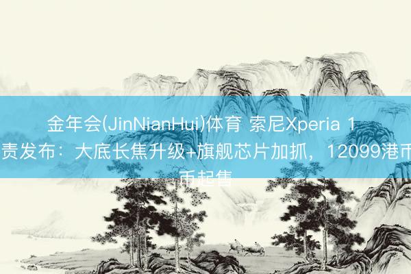 金年会(JinNianHui)体育 索尼Xperia 1 VIII负责发布：大底长焦升级+旗舰芯片加抓，12099港币起售
