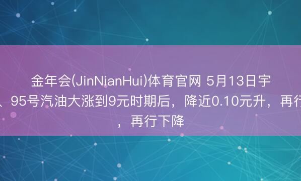 金年会(JinNianHui)体育官网 5月13日宇宙92、95号汽油大涨到9元时期后，降近0.10元升，再行下降