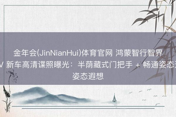 金年会(JinNianHui)体育官网 鸿蒙智行智界 FUV 新车高清谍照曝光：半荫藏式门把手 + 畅通姿态遐想
