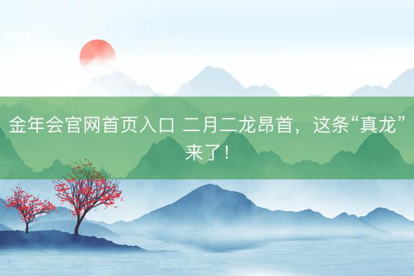 金年会官网首页入口 二月二龙昂首，这条“真龙”来了！