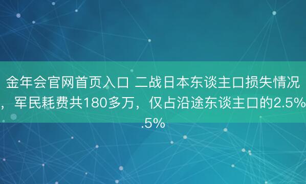 金年会官网首页入口 二战日本东谈主口损失情况，军民耗费共180多万，仅占沿途东谈主口的2.5%